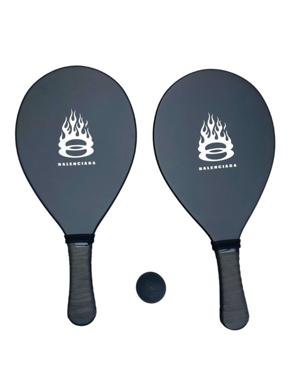 Balenciaga Beach Racket Tennis Paddle Set with Ball Resin Black Leisure Outdoor